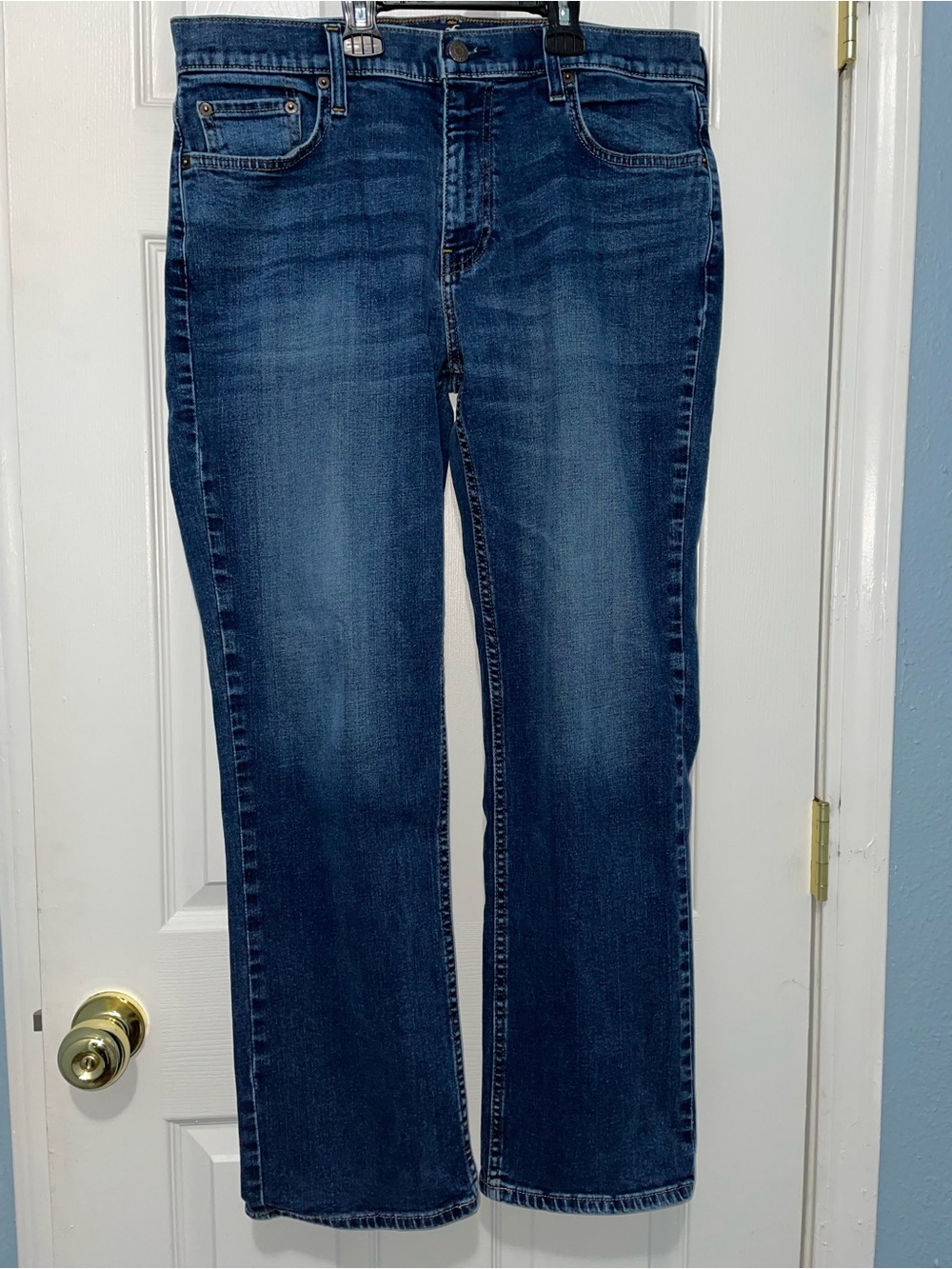 Hollister Men's Dark Blue Straight Jeans